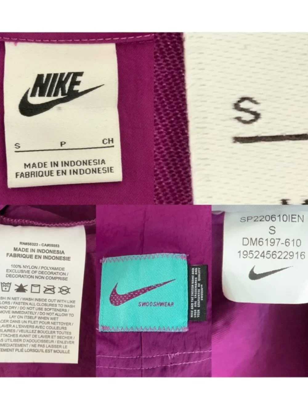 Nike Sportswear Swoosh Woven Dress S Purple Mini Pickleball Mini